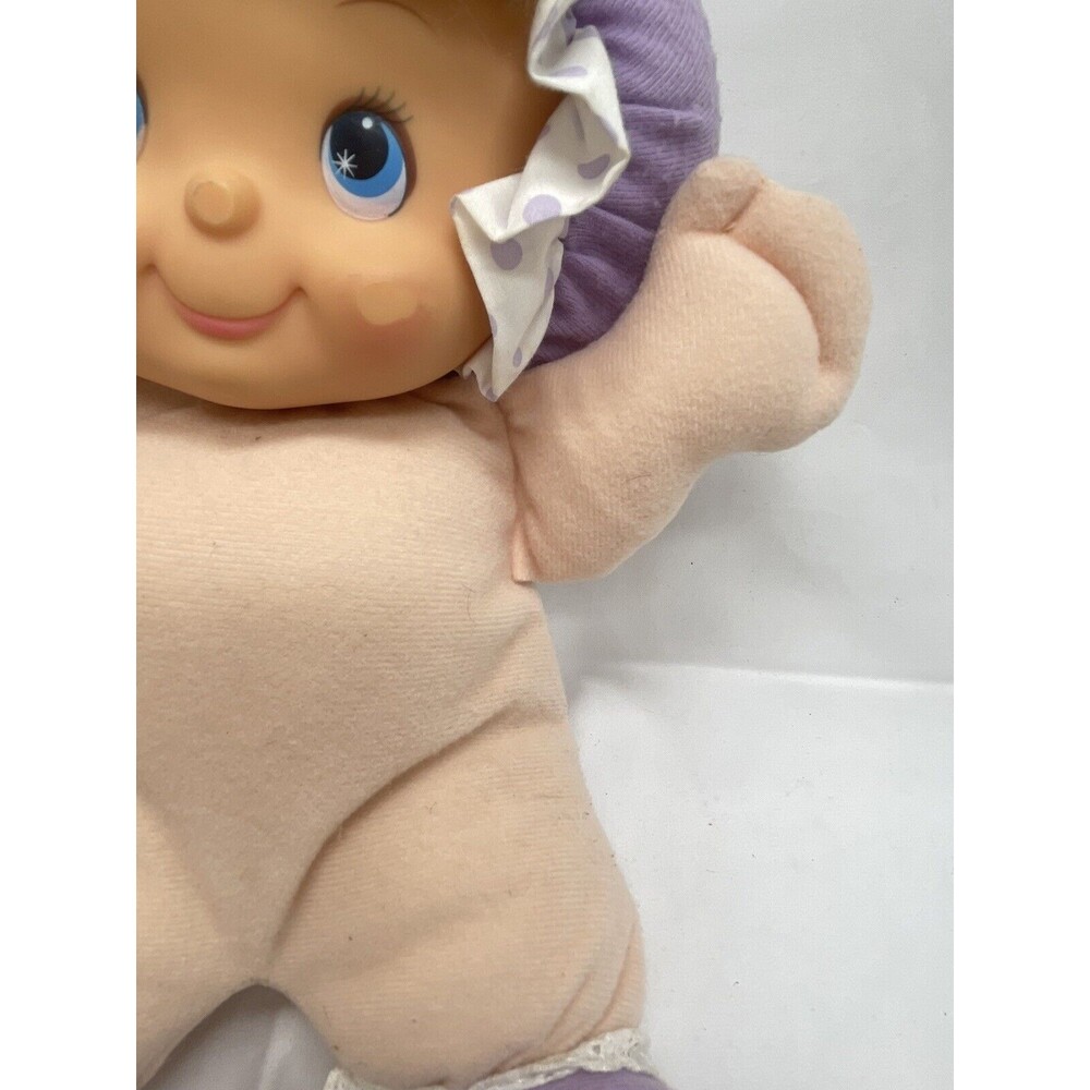 Vtg HK City Toys Baby Doll Plastic Face Cream and Purple Pokadot Hat RARE - Picture 4 of 16